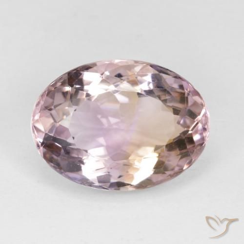 8.17ct طبيعي ثنائية اللون أميترين, بيضوي, VVS-VS