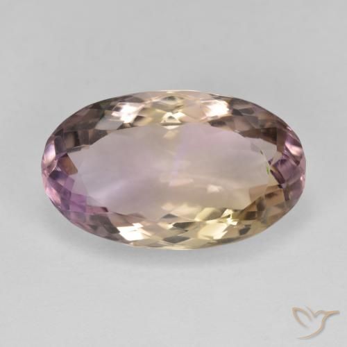 8.06ct طبيعي ثنائية اللون أميترين, بيضوي, VVS