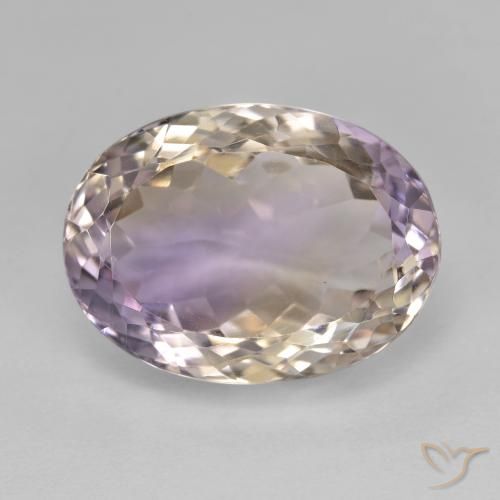 11.94ct طبيعي ثنائية اللون أميترين, بيضوي, VVS