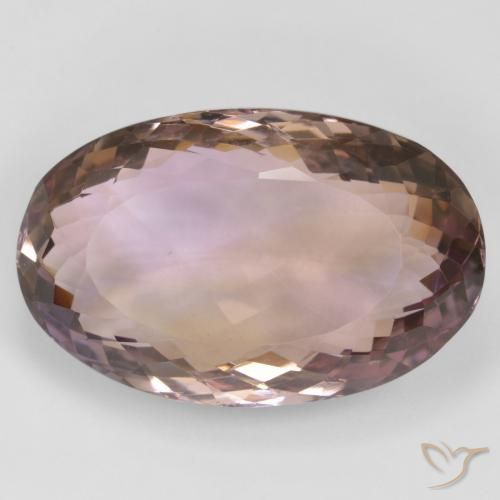 28.88ct طبيعي ثنائية اللون أميترين, بيضوي, VVS-VS