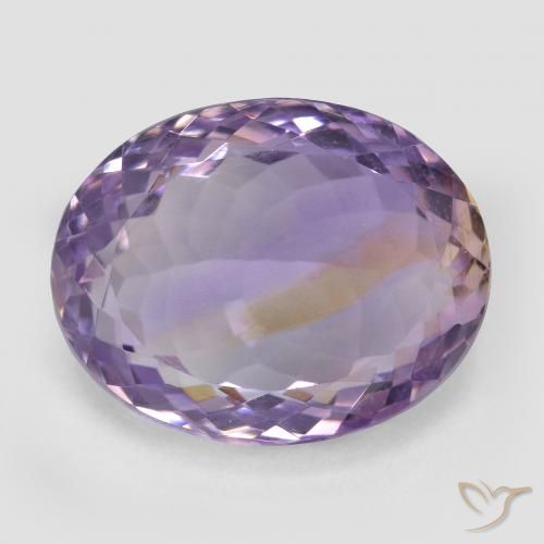 23.95ct طبيعي ثنائية اللون أميترين, بيضوي, قليلا جدا
