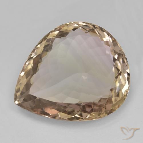 23.48ct طبيعي ثنائية اللون أميترين, شكل الكمثرى, VVS-VS