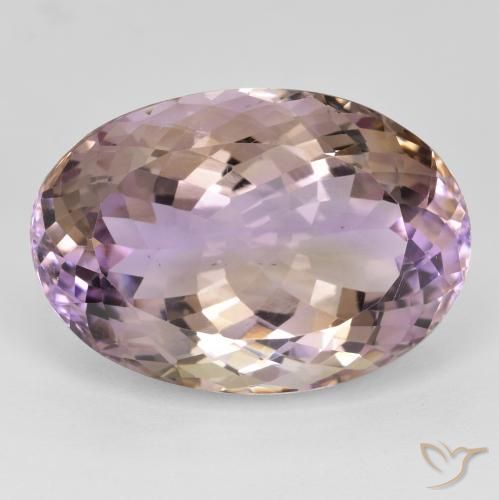24.19ct طبيعي ثنائية اللون أميترين, بيضوي, قليلا جدا