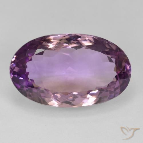 17.98ct طبيعي ثنائية اللون أميترين, بيضوي, قليلا جدا