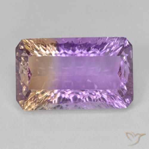 9.72ct طبيعي ثنائية اللون أميترين, قص الزمرد, VVS-VS