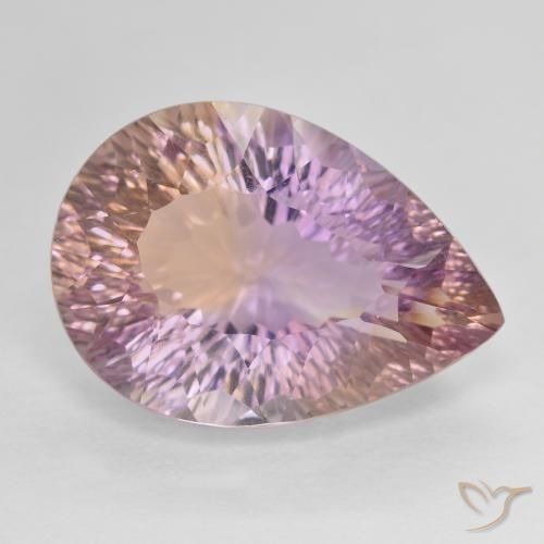 13.95ct طبيعي ثنائية اللون أميترين, شكل الكمثرى, VVS