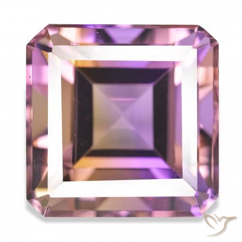 36.92ct ثنائية اللون أميترين, قص الزمرد, IF