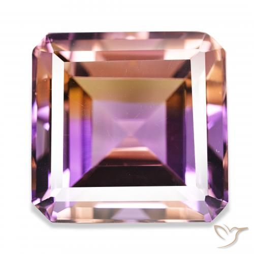 33.16ct ثنائية اللون أميترين, قص الزمرد, IF