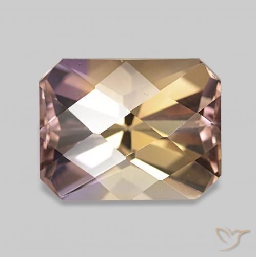 2.47ct ثنائية اللون أميترين, قص الزمرد, VVS