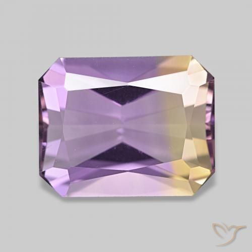 2.90ct ثنائية اللون أميترين, قص الزمرد, VVS