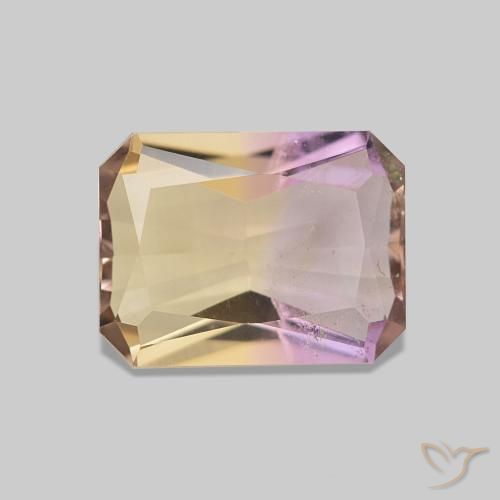 1.81ct ثنائية اللون أميترين, قص الزمرد, قليلا جدا
