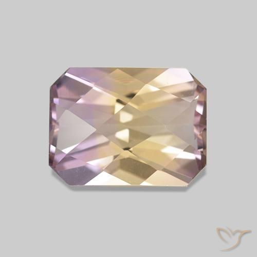 1.54ct ثنائية اللون أميترين, قص الزمرد, VVS-VS