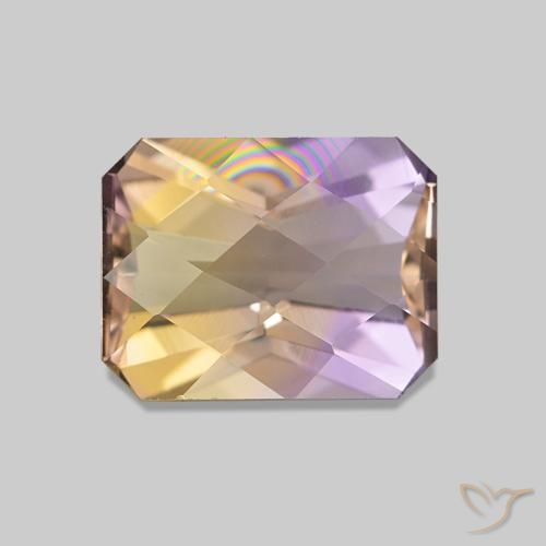 2.21ct ثنائية اللون أميترين, قص الزمرد, VVS