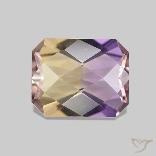 2.80ct ثنائية اللون أميترين, قص الزمرد, VVS
