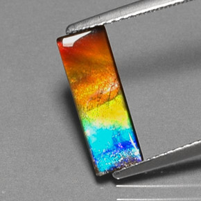 أموليت متعدد الألوان طبيعي، باغيت، 1.83 قيراط، غير شفاف