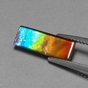 أموليت متعدد الألوان طبيعي، باغيت، 1.83 قيراط، غير شفاف