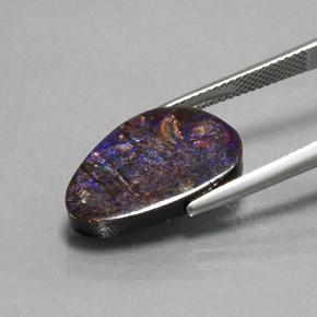 أموليت متعدد الألوان طبيعي، شكل خيالي، 7.74 قيراط، غير شفاف