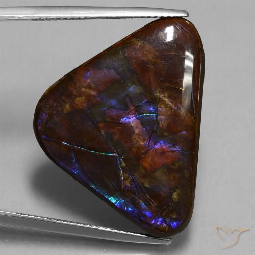23.63ct طبيعي متعدد الألوان أموليت, مثلثى, غير شفاف