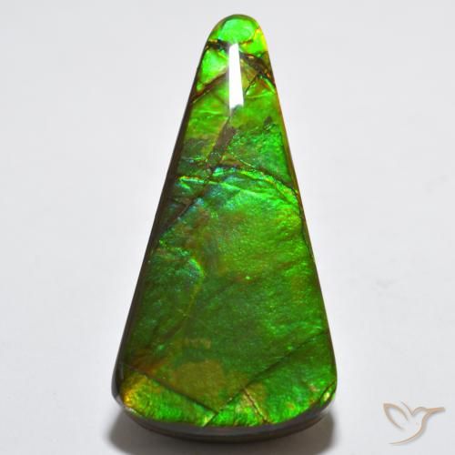 15.83ct طبيعي متعدد الألوان أموليت, مثلثى, غير شفاف