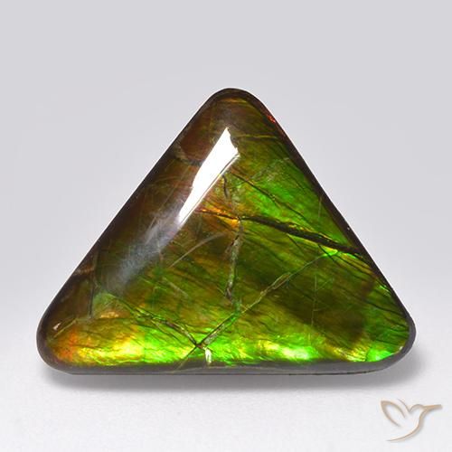 14.54ct طبيعي متعدد الألوان أموليت, مثلثى, غير شفاف