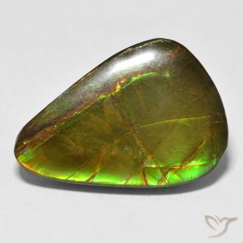 11.59ct طبيعي متعدد الألوان أموليت, شكل الكمثرى, غير شفاف