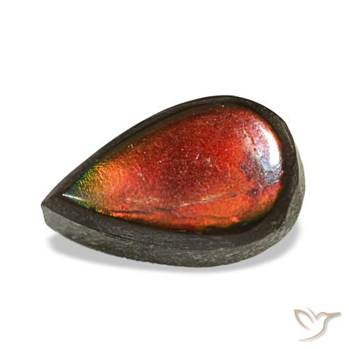 1.48ct متعدد الألوان أموليت, شكل الكمثرى, غير شفاف