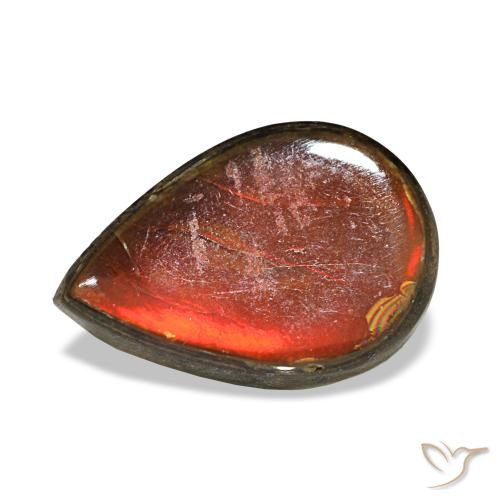 2.36ct متعدد الألوان أموليت, شكل الكمثرى, غير شفاف