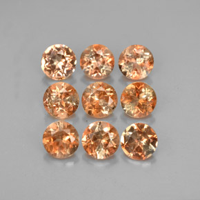 أحجار أندلوسيت متعدد الألوان طبيعية، قصة دائرى، قليلا جدا، وزنها  قيراط