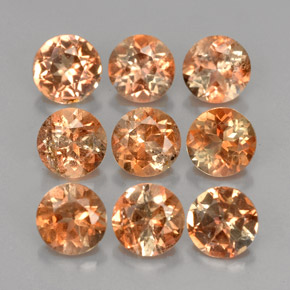 أحجار أندلوسيت متعدد الألوان طبيعية، قصة دائرى، قليلا جدا، وزنها  قيراط