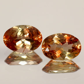 أحجار اندلوسيت متعدد الألوان طبيعية، قصة بيضاوى، قليلا جدا، وزنها  قيراط