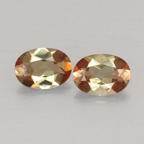 أحجار اندلوسيت متعدد الألوان طبيعية، قصة بيضاوى، قليلا جدا، وزنها  قيراط