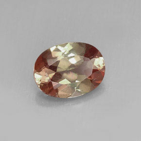 اندلوسيت متعدد الألوان طبيعي، قصة بيضاوى، 1.15 قيراط، قليلا جدا