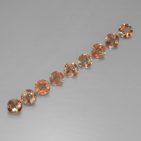 أحجار اندلوسيت متعدد الألوان طبيعية، قصة دائرى، قليلا جدا، وزنها  قيراط