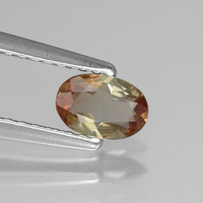 اندلوسيت متعدد الألوان طبيعي، قصة بيضاوى، 0.32 قيراط، VVS-VS