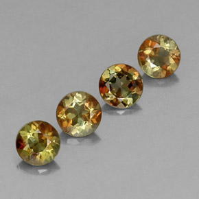 أحجار اندلوسيت متعدد الألوان طبيعية، قصة دائرى، VS-SI، وزنها  قيراط