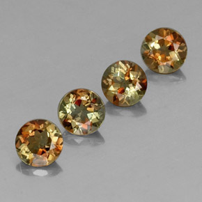 أحجار اندلوسيت متعدد الألوان طبيعية، قصة دائرى، قليلا جدا، وزنها  قيراط