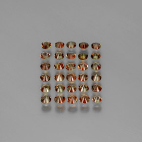 أحجار اندلوسيت متعدد الألوان طبيعية، قصة دائرى، قليلا جدا، وزنها 3.65 قيراط