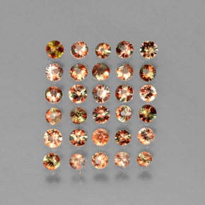 أحجار اندلوسيت متعدد الألوان طبيعية، قصة دائرى، قليلا جدا، وزنها  قيراط