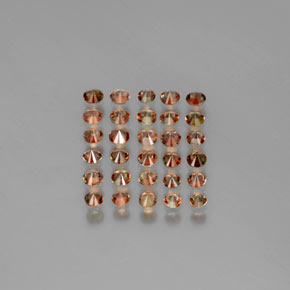 أحجار اندلوسيت متعدد الألوان طبيعية، قصة دائرى، قليلا جدا، وزنها  قيراط