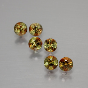 أحجار اندلوسيت متعدد الألوان طبيعية، قصة دائرى، قليلا جدا، وزنها 1.17 قيراط