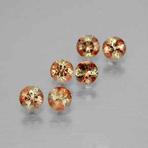 أحجار اندلوسيت متعدد الألوان طبيعية، قصة دائرى، قليلا جدا، وزنها 1.18 قيراط