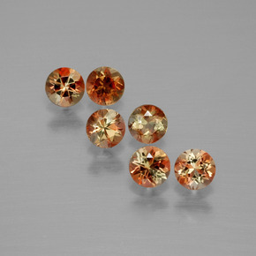 أحجار اندلوسيت متعدد الألوان طبيعية، قصة دائرى، قليلا جدا، وزنها 1.17 قيراط