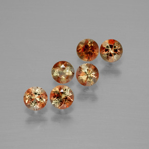 أحجار اندلوسيت متعدد الألوان طبيعية، قصة دائرى، قليلا جدا، وزنها 1.17 قيراط