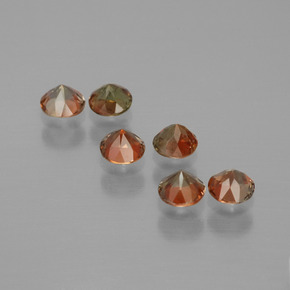 أحجار اندلوسيت متعدد الألوان طبيعية، قصة دائرى، قليلا جدا، وزنها 1.17 قيراط