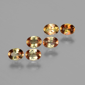 أحجار اندلوسيت متعدد الألوان طبيعية، قصة بيضاوى، قليلا جدا، وزنها  قيراط