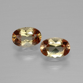 أحجار اندلوسيت متعدد الألوان طبيعية، قصة بيضاوى، VVS-VS، وزنها  قيراط