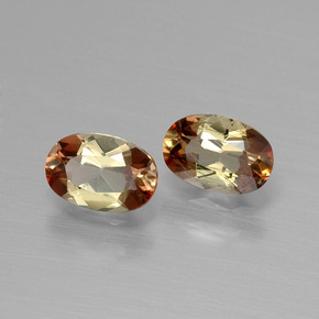 أحجار اندلوسيت متعدد الألوان طبيعية، قصة بيضاوى، VVS-VS، وزنها  قيراط