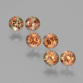 أحجار اندلوسيت متعدد الألوان طبيعية، قصة دائرى، قليلا جدا، وزنها 1.17 قيراط