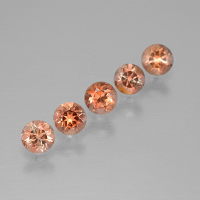 أحجار اندلوسيت متعدد الألوان طبيعية، قصة دائرى، قليلا جدا، وزنها 1.55 قيراط