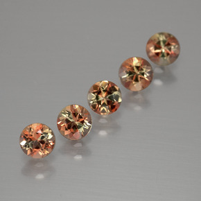 أحجار اندلوسيت برتقالى بنى طبيعية، قصة دائرى، قليلا جدا، وزنها  قيراط